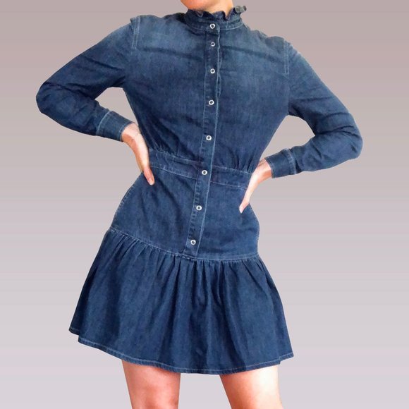 Stella McCartney Dresses & Skirts - NWOT Stella McCartney IT40 denim ruffle dress